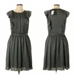 Banana Republic gray ruffled dress  sz 12